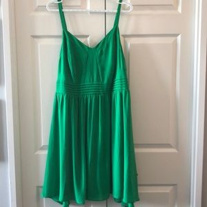 Green chiffon dress